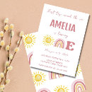 Search for boho 1st birthday invitations Our little sunshine