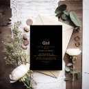 Search for black and gold baby shower invitations For her