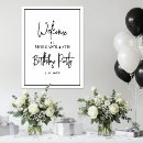Search for birthday party posters Black and white