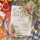 Search for garden 60th birthday invitations Watercolor floral