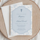 Search for blue christening invitations Toile de jouy