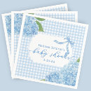 Search for blue hydrangea napkins Its a boy