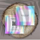 Search for iridescent business cards Colourful