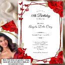 Search for red roses 18th birthday invitations For her