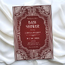 Search for maroon baby shower invitations Vintage