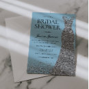 Search for light blue bridal shower invitations Silver