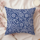 Search for blue and white paisley cushions Vintage