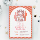 Search for cowgirl 21st birthday invitations Western