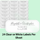 Search for transparent return address labels Minimalist