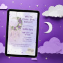 Search for purple moon baby shower invitations Over the moon