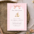 Search for gingham birthday invitations Baby girl