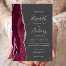 Search for burgundy and grey wedding invitations Watercolor