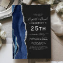 Search for navy silver anniversary invitations 25 years