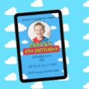 Search for cloud birthday invitations Blue sky