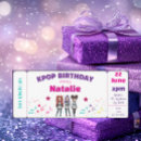 Search for concert ticket birthday invitations Girls