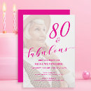 Search for 80 and fabulous birthday invitations Elegant