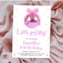 Search for pink disco invitations Watercolor