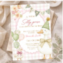 Search for pink and green baby shower invitations Whimsical