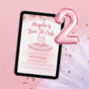 Search for two cute birthday invitations Pink