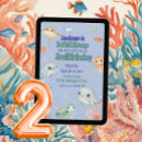 Search for under the sea 2nd birthday invitations Boy