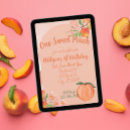Search for one sweet peach birthday invitations Fruit
