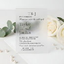 Search for glass wedding invitations Acrylic