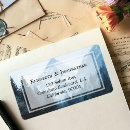 Search for winter landscape return address labels Blue