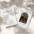 Search for double sided wedding invitations Black and white