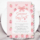 Search for strawberry baby girl shower invitations Strawberries