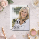 Search for 60 years invitations Sixty and fabulous