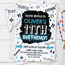 Search for 11 year old birthday invitations Modern