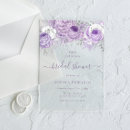 Search for lavender bridal shower invitations Purple