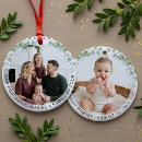 Search for four christmas tree decorations Baby first christmas
