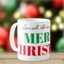 Search for merry christmas mugs Typography