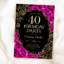 Search for fuchsia and black invitations For her