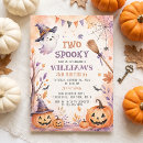 Search for two spooky birthday invitations Pumpkin