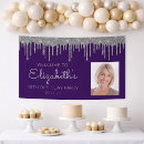 Search for purple and silver banners Elegant