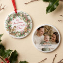 Search for three christmas tree decorations Baby first christmas