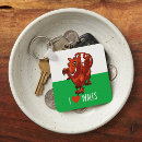 Search for red dragon key rings Welsh flag