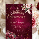 Search for red flowers invitations Burgundy