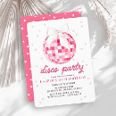 Search for pink disco invitations Modern