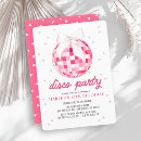 Search for disco ball birthday invitations Pink