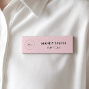 Search for hair salon name tags Pink