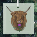 Search for scottish highland cow christmas tree decorations Farm animal