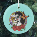 Search for skull christmas tree decorations Red roses