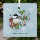 Search for chickadee christmas tree decorations Blue