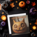 Search for vintage cat art cards Jack o lantern