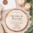 Search for rustic woodland invitations Wood slice