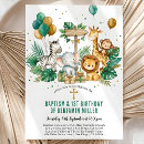 Search for jungle christening invitations Green