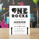 Search for one rocks 1st birthday invitations First